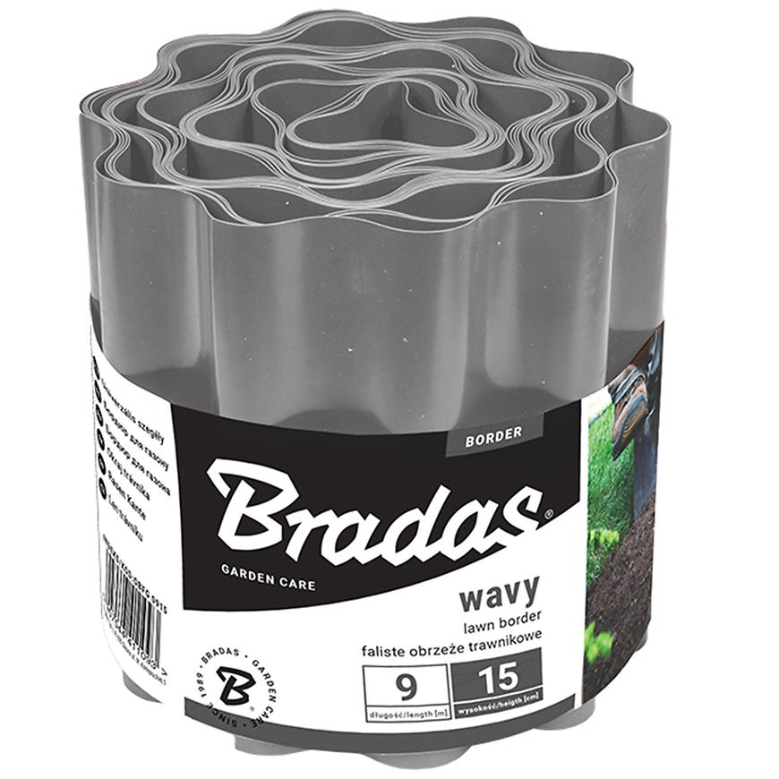 Skrytý obrubník vlnitý 9 m x 20 cm šedý  OBFGY0920 Bradas