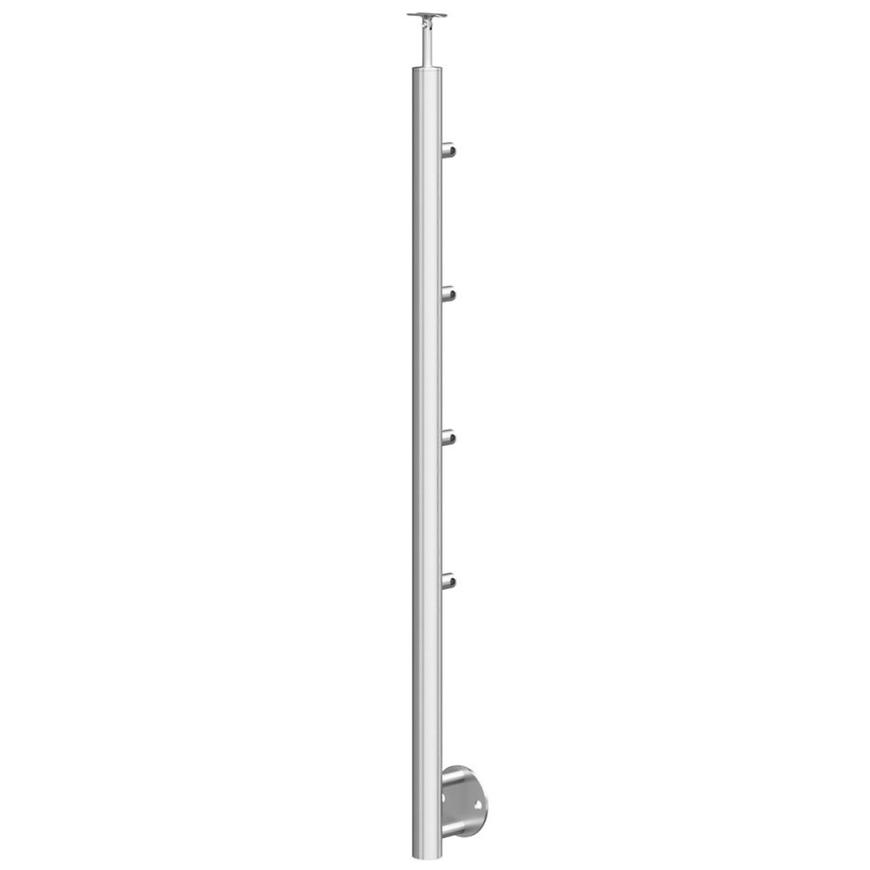 Sloupek atlanta 1170mm bočné uchytenie 304 4 priechodky AVIS