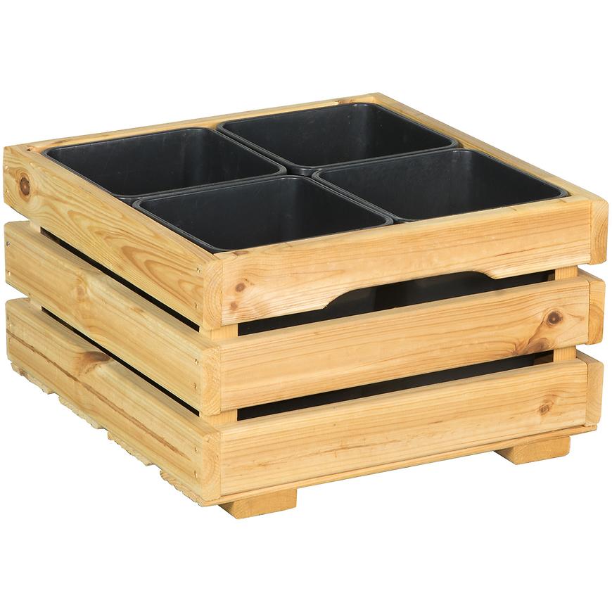 Truhlík bedýnka  44x44x26 cm přírodní 4V Baumax
