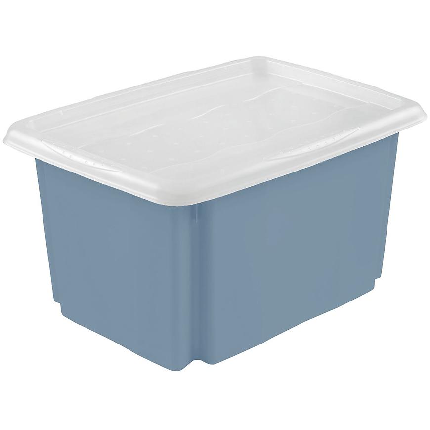 Úložný box s víkem modrý 35x20