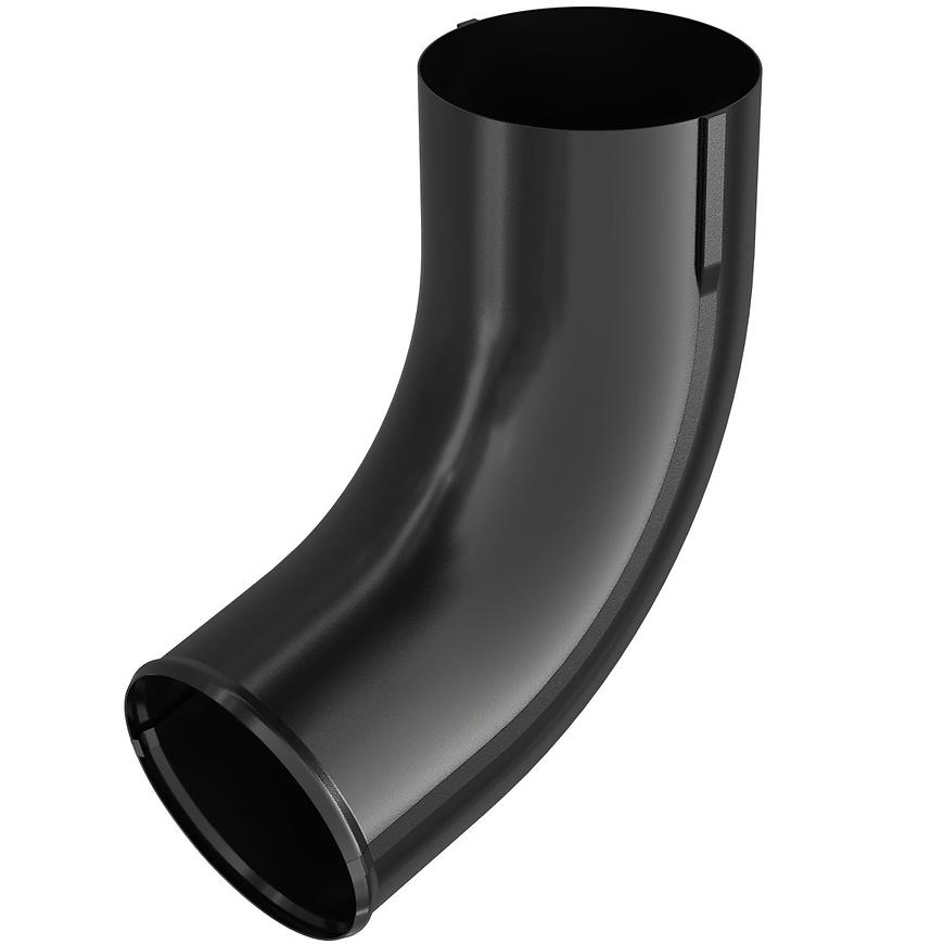 Výtokové koleno pro okapový svod 64-099 ocel  90 mm Bryza černá RAL 9005 CELLFAST BRYZA