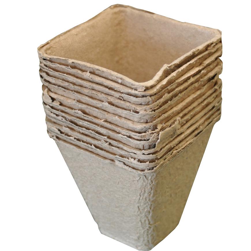 Rašelinový květináč hranatý ø8cm  12 ks Baumax