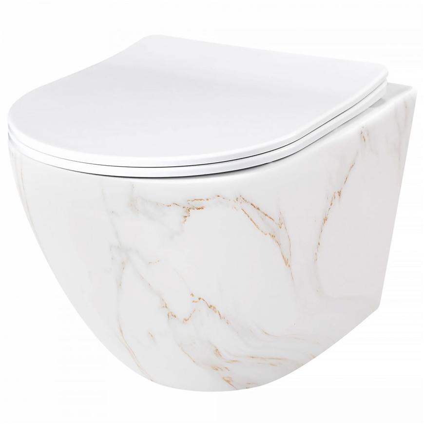 WC závěsné Carlos duroplast/Flat/Zm Aiax Shiny REA