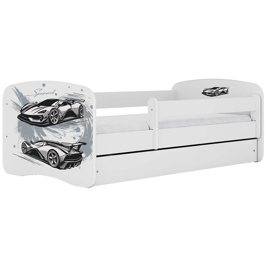 Dětská postel Babydreams+SZ+M bílá 70x140 auto Baumax