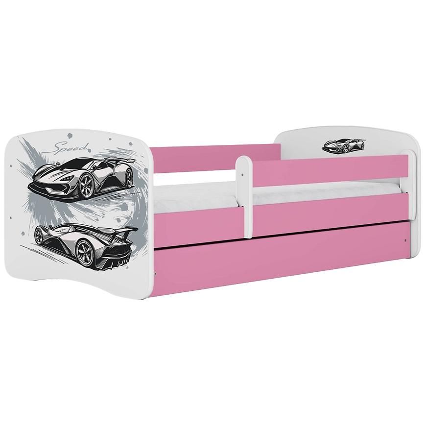 Dětská postel Babydreams+SZ+M růžová 70x140 auto Baumax