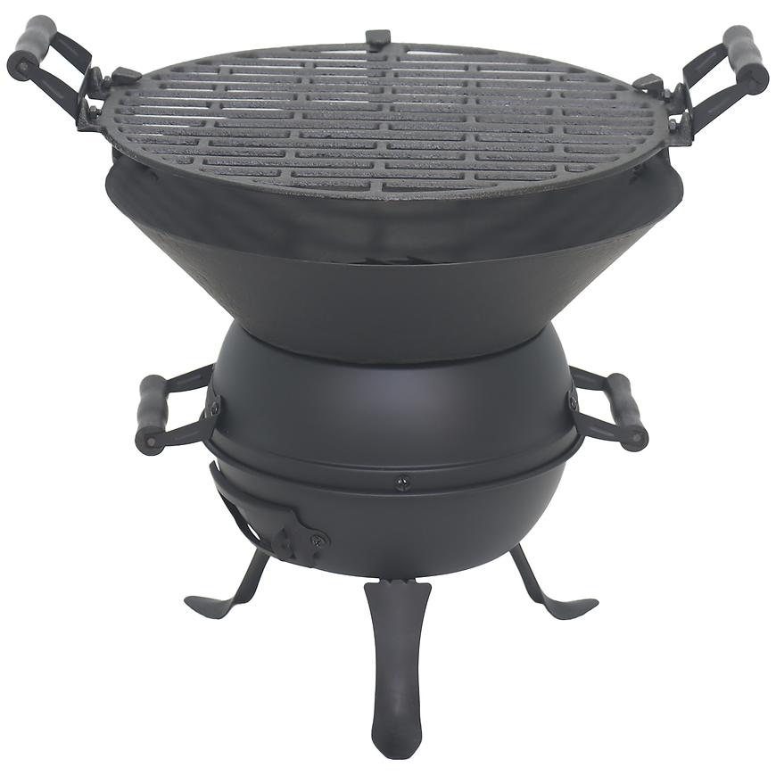 Litinový gril na dřevěné uhlí Ø 35 CM KY1821 Baumax