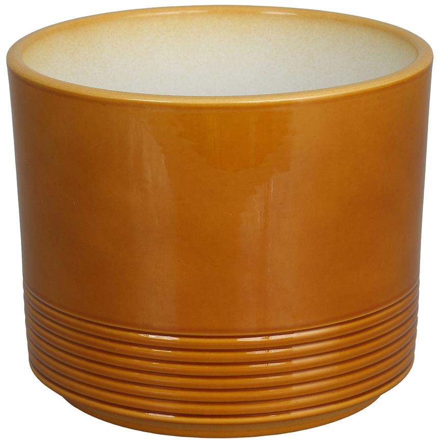 Obal na pokojové rostliny Rille 992 hořčicový 14 cm Baumax