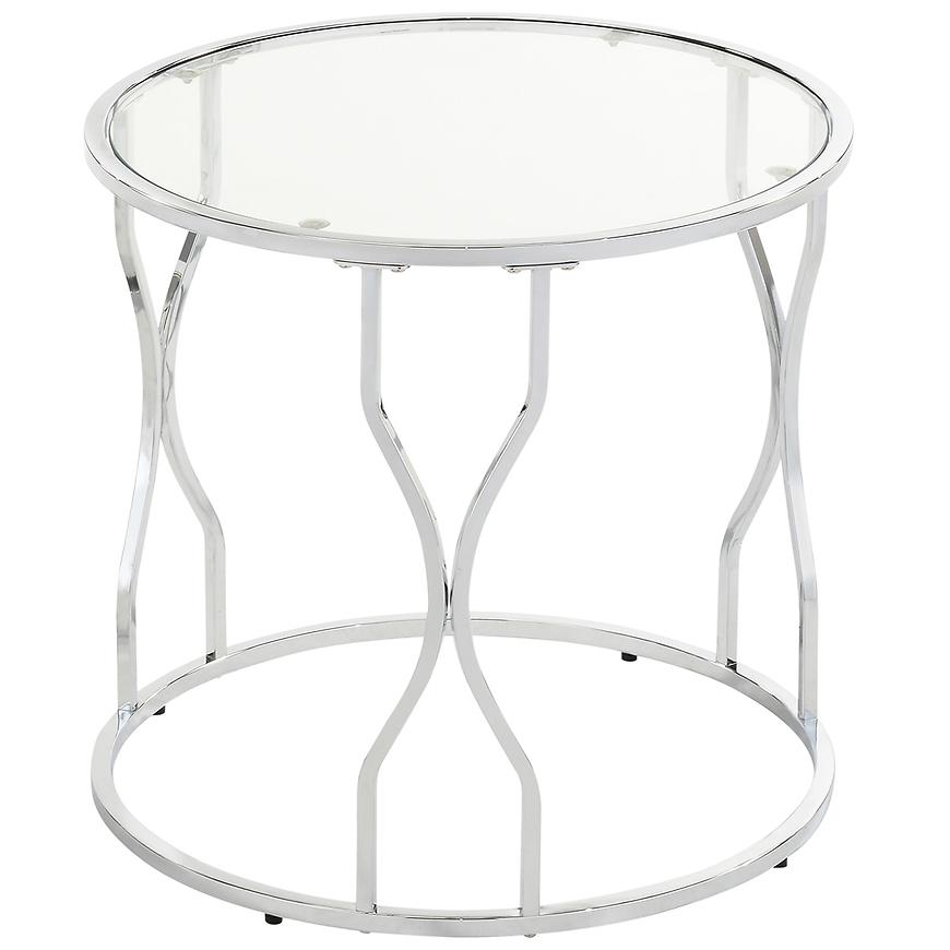 Odkládací stolek GC7281 55x55x53 chrom/sklo Baumax
