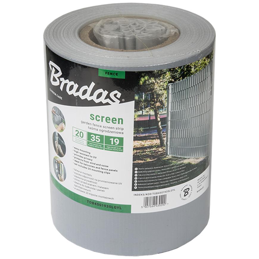 Plotová páska 19 cm x 35 m světlá šedá TOB4501935LGYL Baumax
