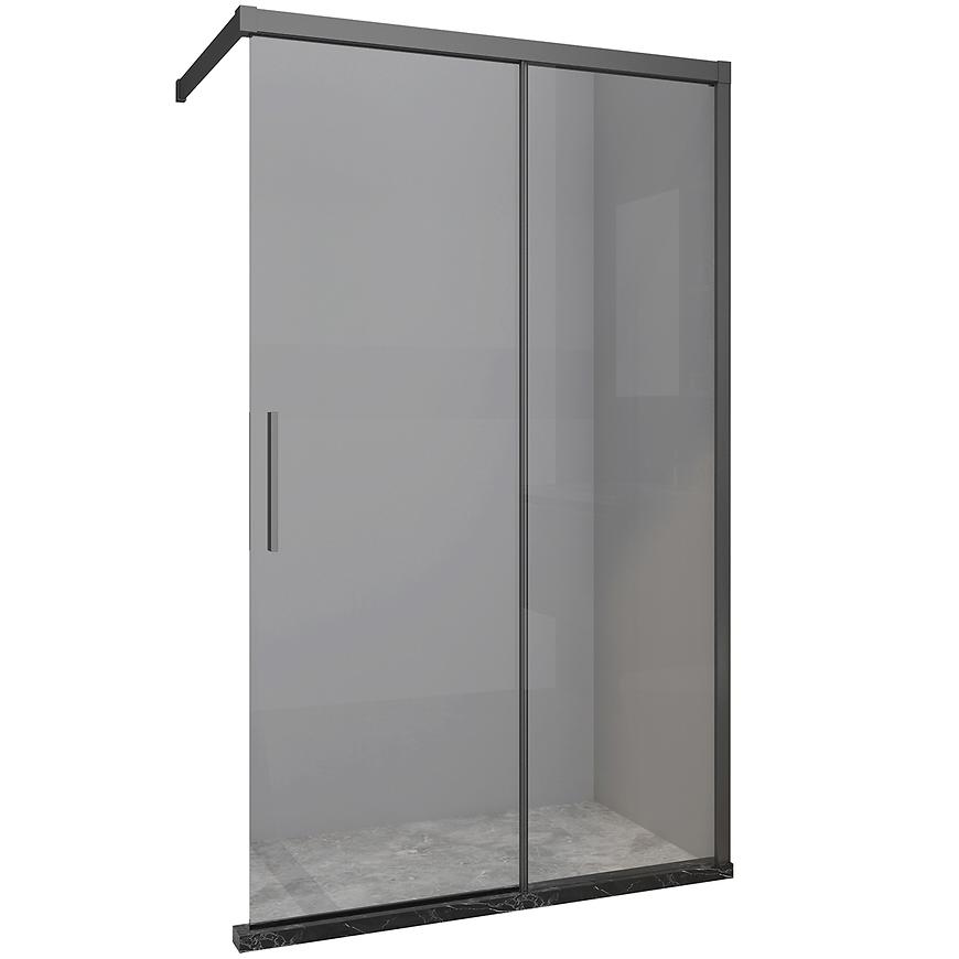 Sprchová zástěna Walk-In Relax 100x200 black Aqua Mercado
