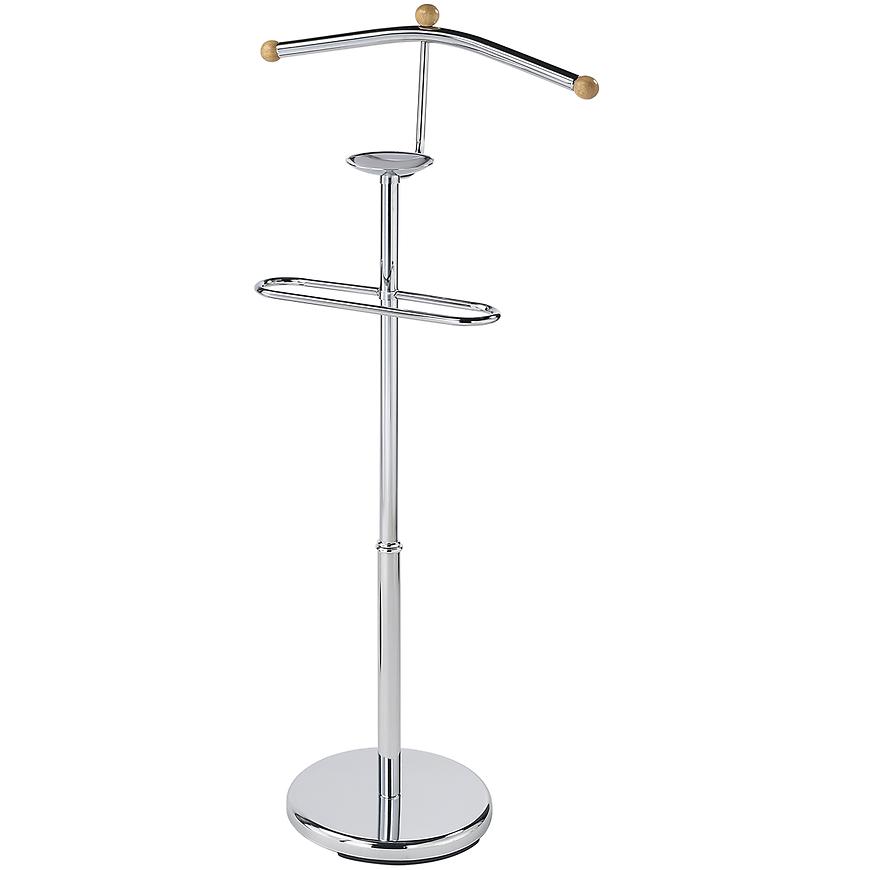 Věšák na oblečení/němý sluha GC7503 chrom/přírodní Baumax