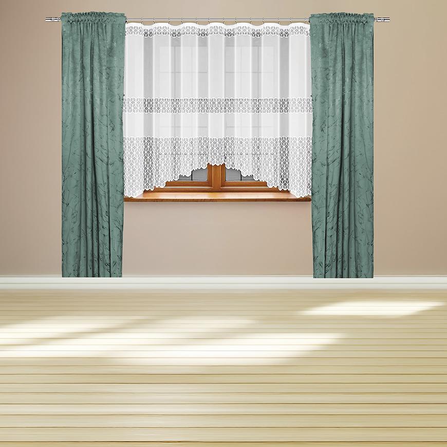 Závěsy na pásce Velvet YX503 135x250 zelený Baumax