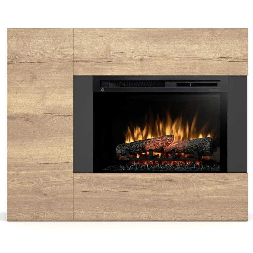 Elektrický krb Bia 26 černá/světlý dub WARMTEC
