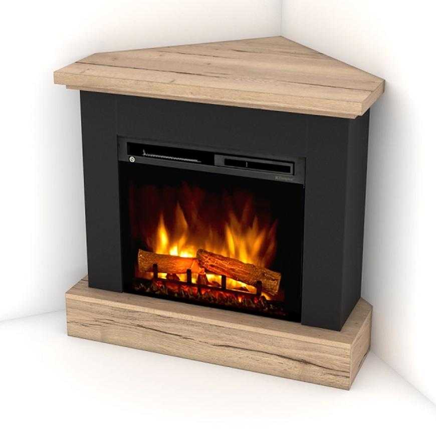 Elektrický krb Yukon Nar. 23 černá/světlý dub WARMTEC