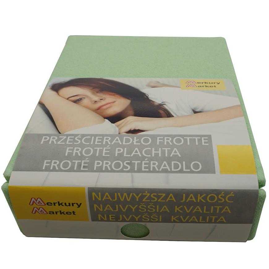 Napínací froté prostěradlo 140x200 BAR.10 světle zelené Baumax