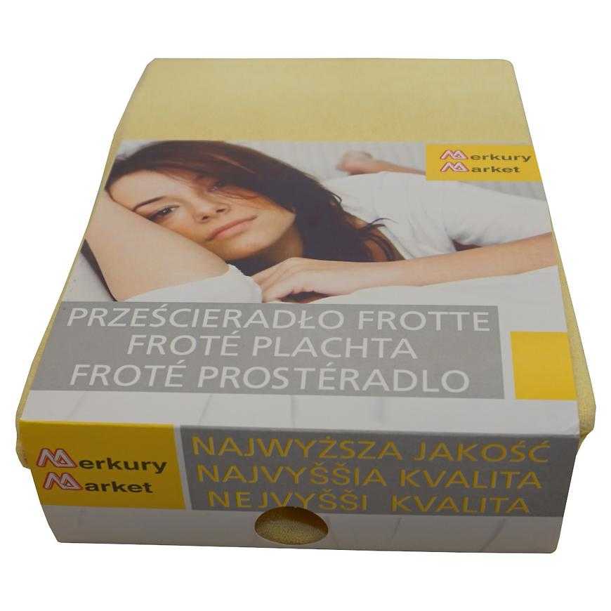 Napínací froté prostěradlo 160x200 KOL4 krémové Baumax