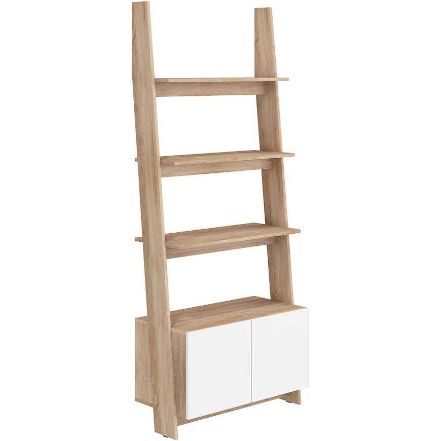 Regál Rack 80cm 1D Dub Sonoma/Bílá Baumax