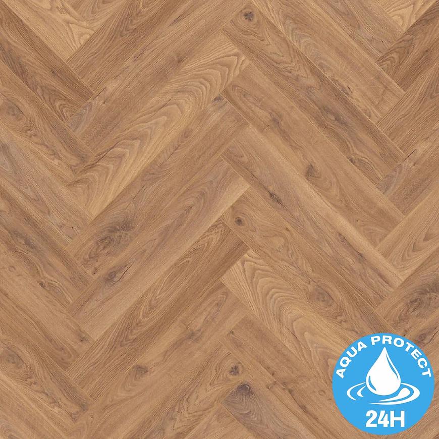 Laminátová podlaha vodeodolná Dub Firebrand 8mm AC5 Herringbone K450 Krono Original