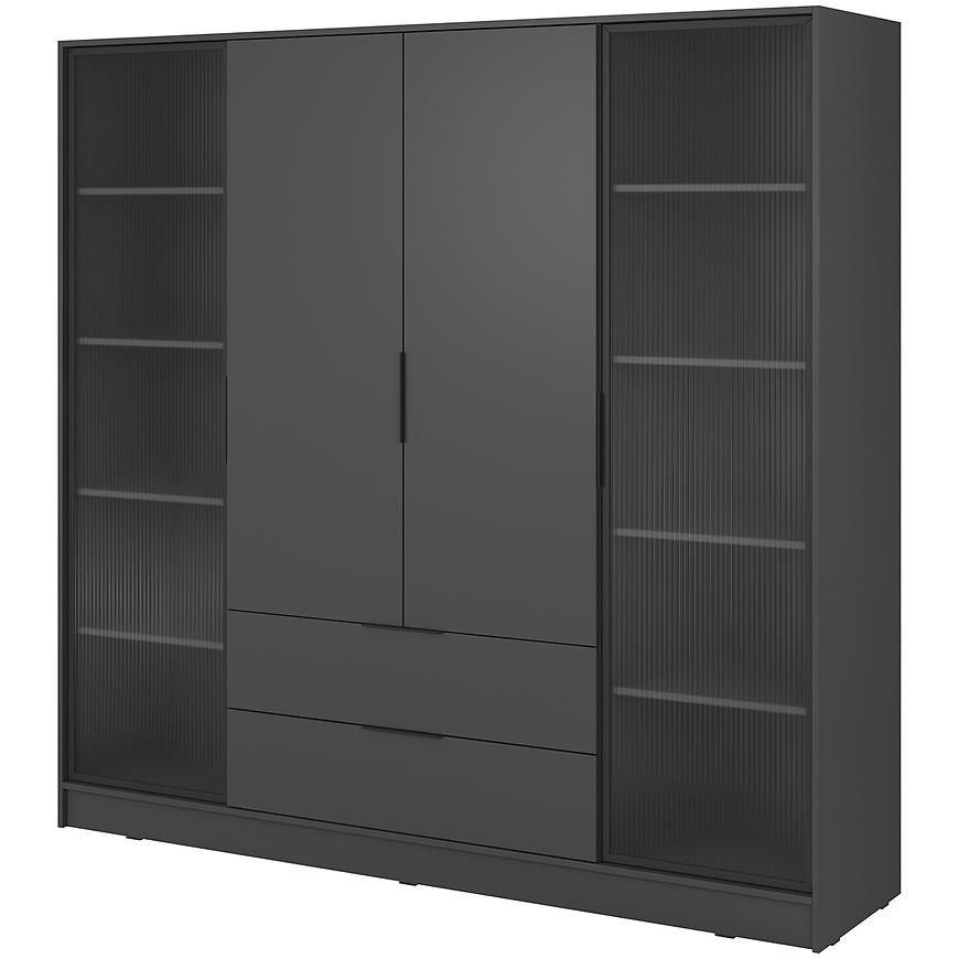 Skříň Kelly 4D RD grafit se Led Baumax