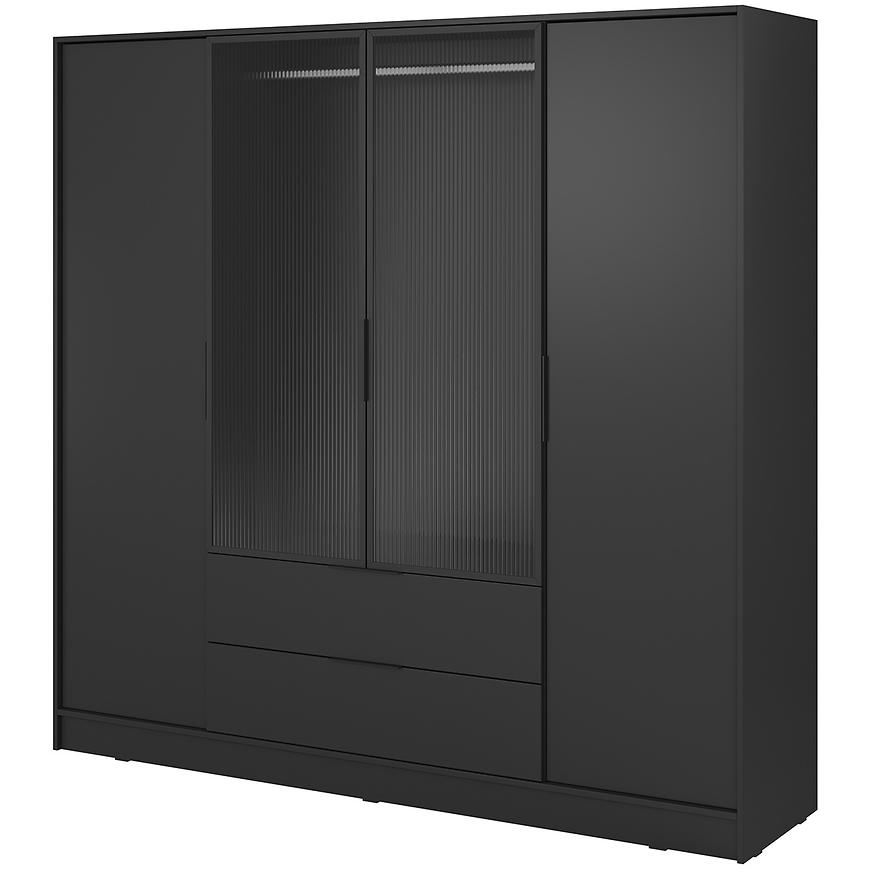 Skříň Kelly 4D RM černá se Led Baumax