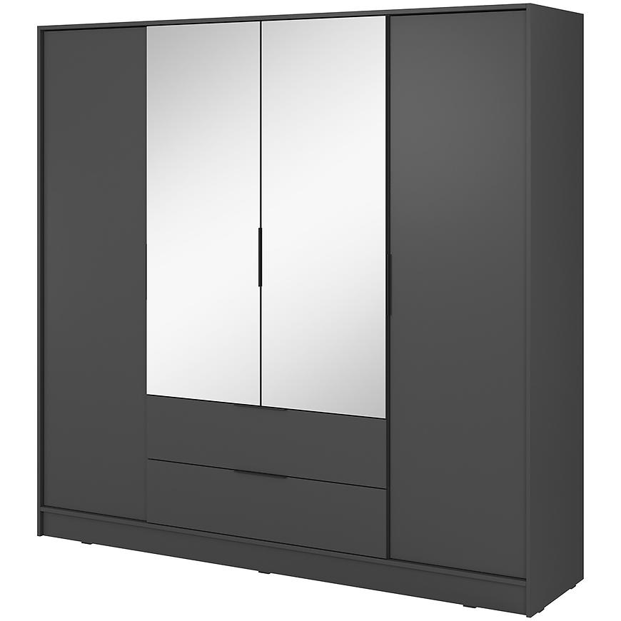 Skříň Kelly 4D se zrcadlem grafit Baumax