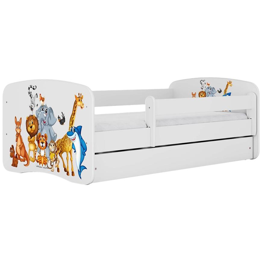 Dětská postel Babydreams+SZ+M bílá 80x180 Zvířátka Baumax