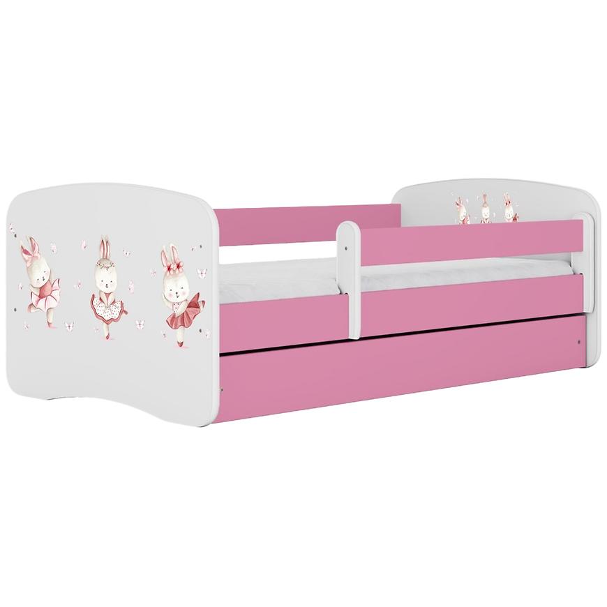 Dětská postel Babydreams+SZ+M růžová 70x140 Tančící králíčci Baumax