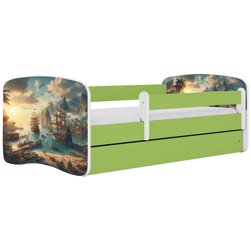 Dětská postel Babydreams+SZ+M zelená 80x160 Loď Baumax