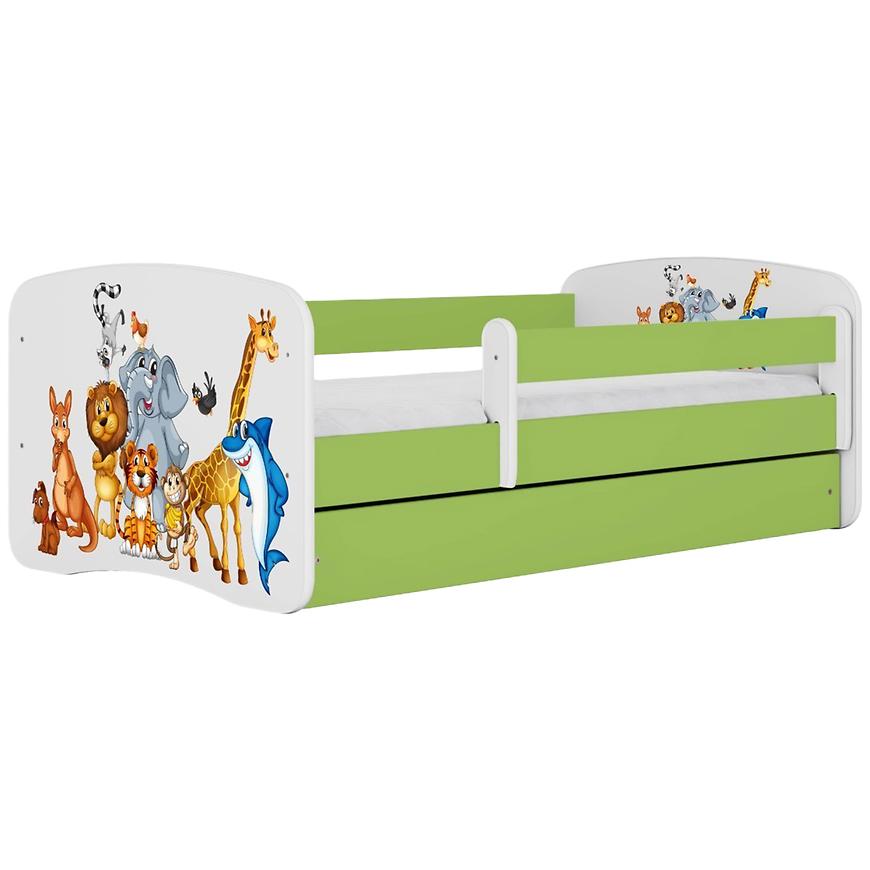 Dětská postel Babydreams+SZ+M zelená 80x160 Zvířátka Baumax