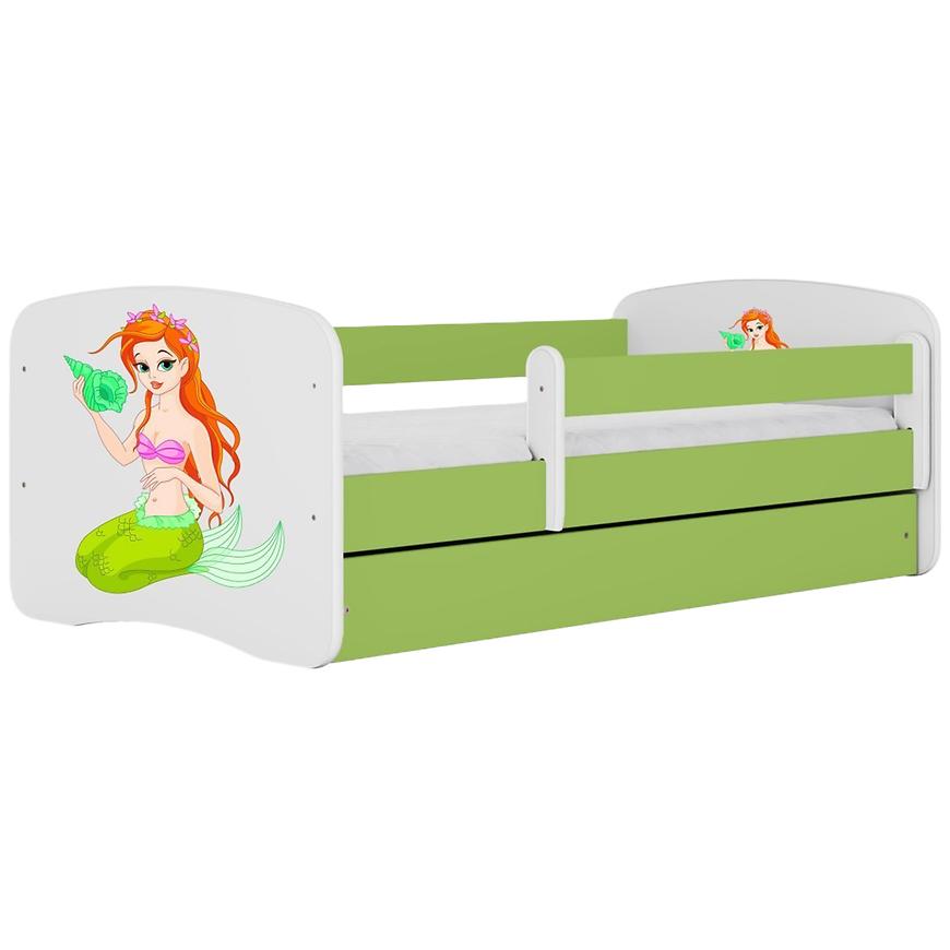 Dětská postel Babydreams+SZ+M zelená 80x180 Mořská panna Baumax