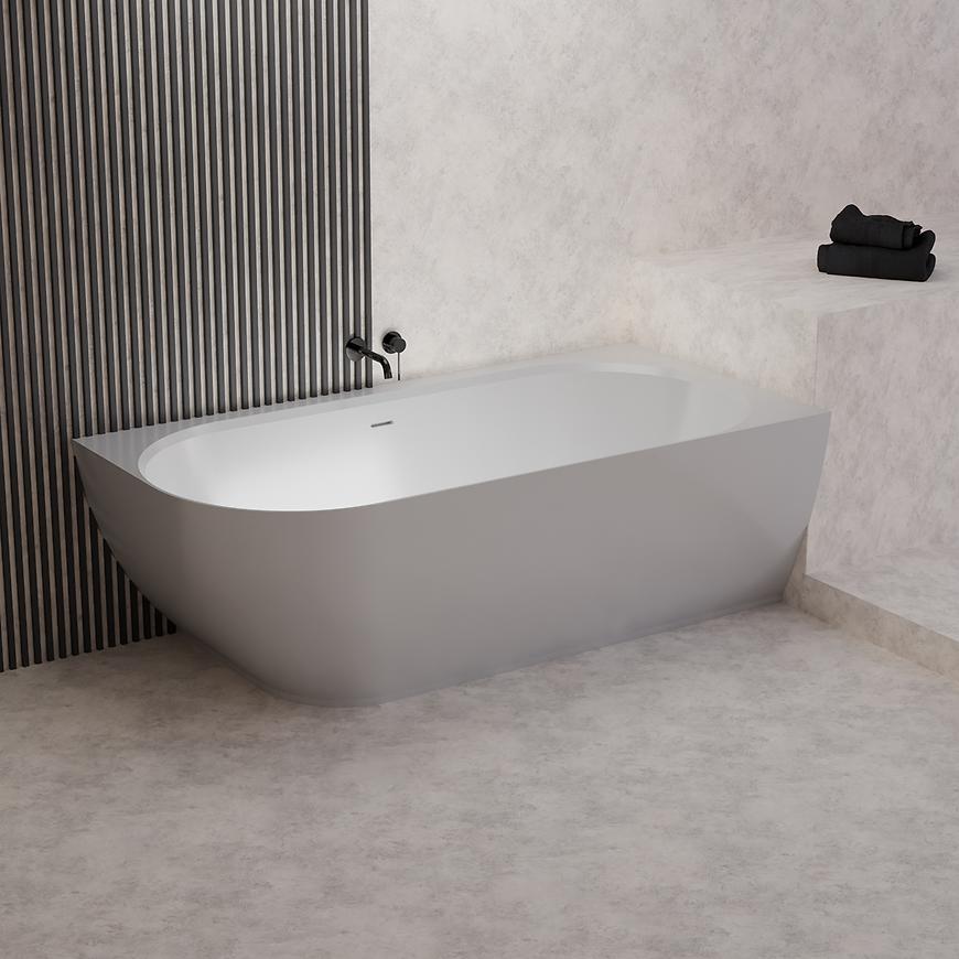 Vana Nelza 175x82 levá konglomerát bílý mat Aqua Mercado
