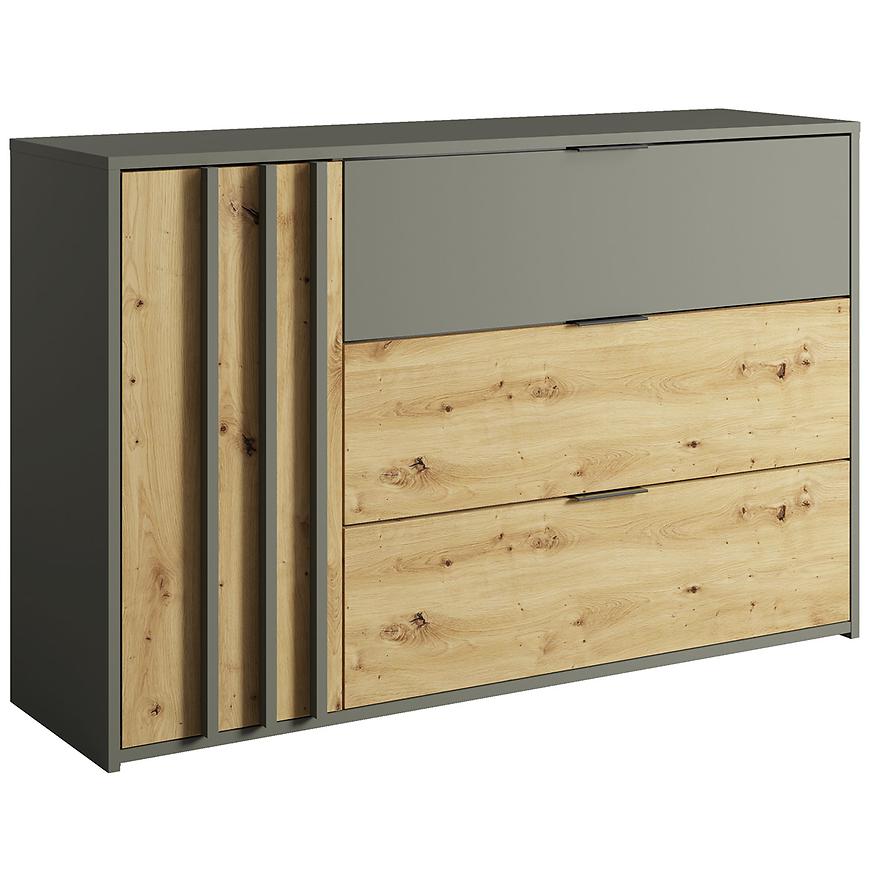Komoda Rimini 1d3sz šedá/dub artisan Baumax