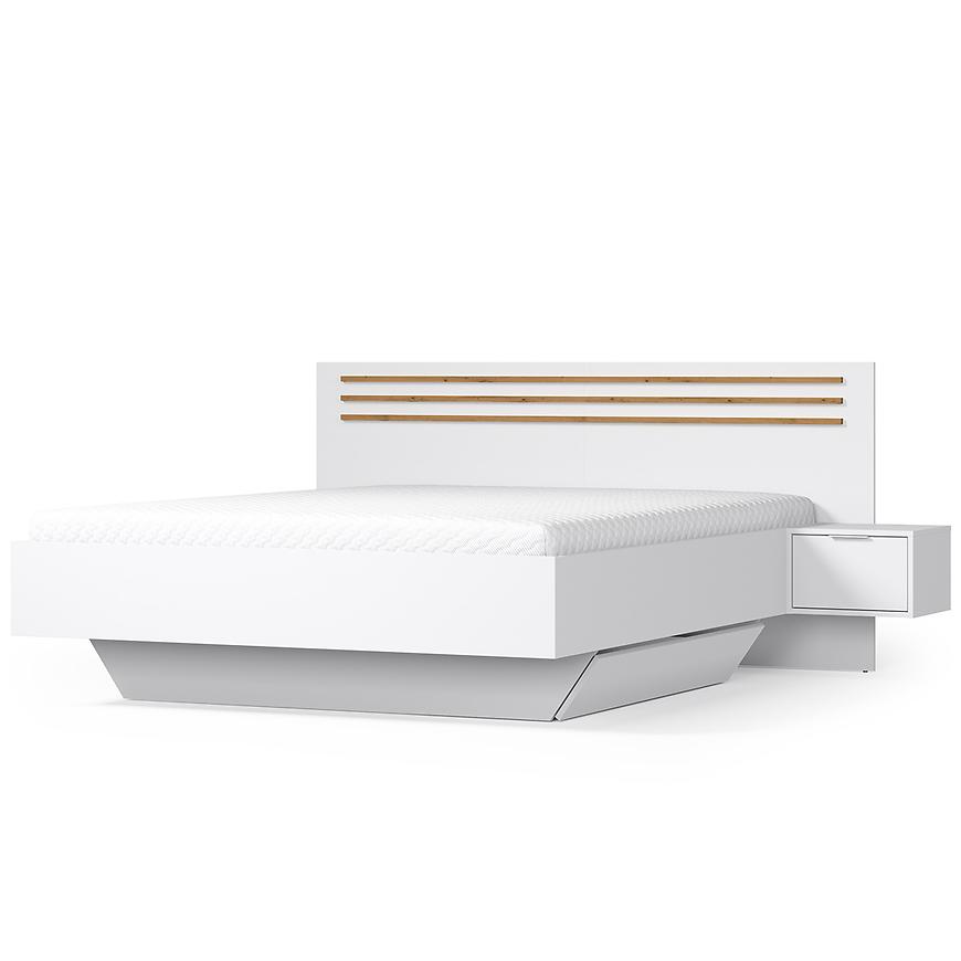 Postel Florencja 160 se skříňkami bílá/dub artisan Baumax