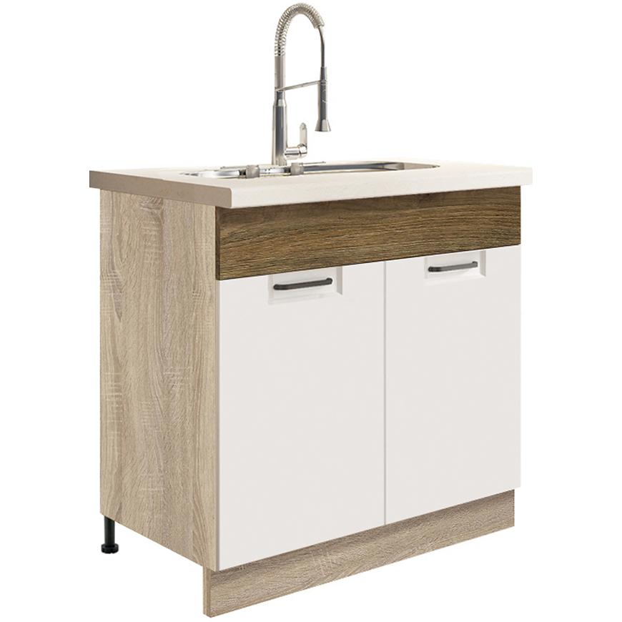 Kuchyňská Skříňka Favorit 12D Sonoma/White/Ribbeck Baumax