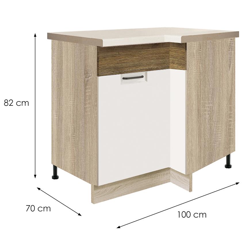 Kuchyňská Skříňka Favorit 15D levá Sonoma/White/Ribbeck Baumax