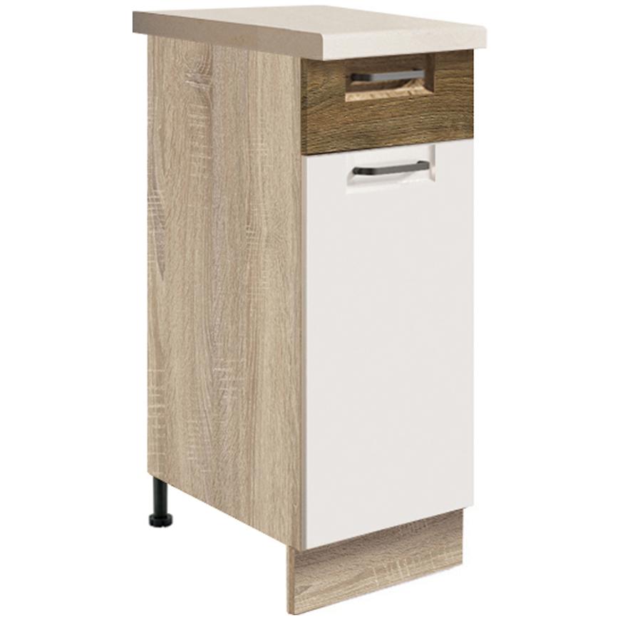 Kuchyňská Skříňka Favorit 1D Sonoma/White/Ribbeck/Ribbeck Baumax
