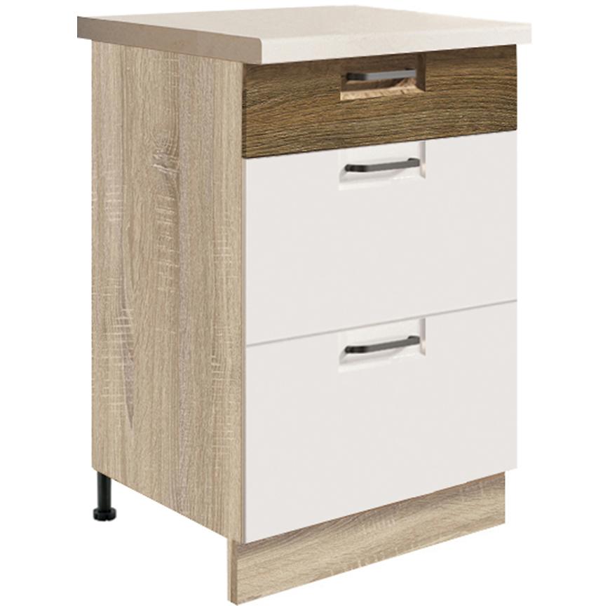 Kuchyňská Skříňka Favorit 9D Sonoma/White/Ribbeck Baumax