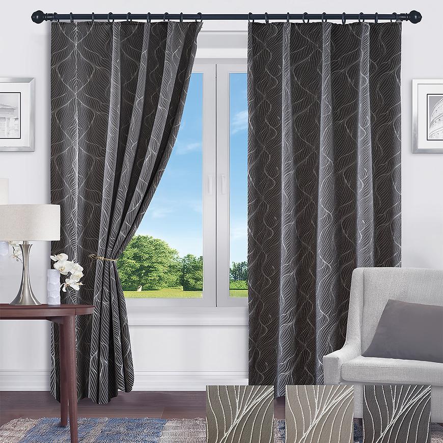 Závěs na pásce CELINA HM24399 135x250 šedý Baumax